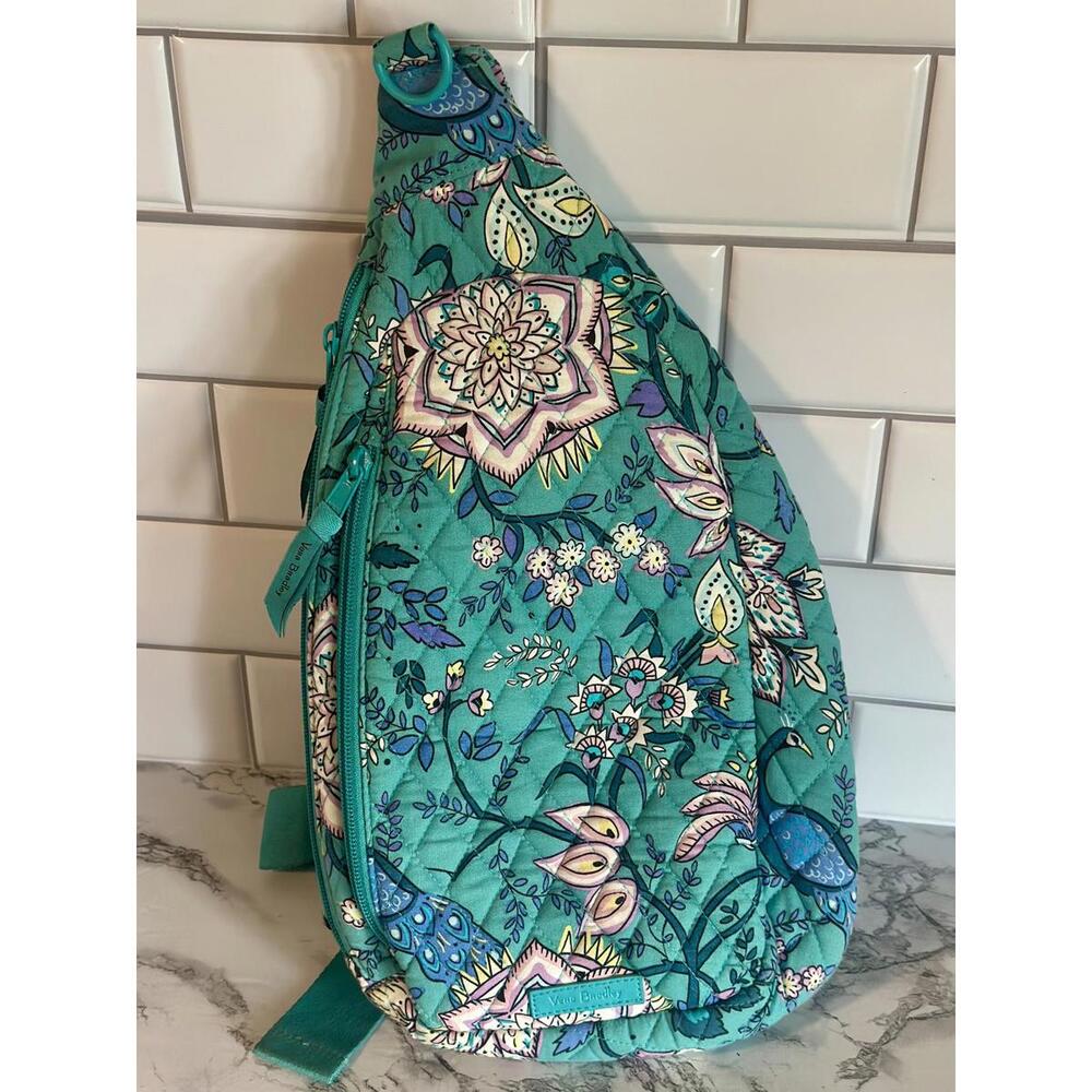 Vera Bradley Peacock Garden Print Crossbody Bag